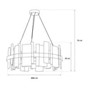 Ekho Marble Brushed Brass Pendant Light Chandelier 80 Cm - Heka Lighting & Trading Limited