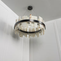Ekho Marble Platinum Pendant Light Chandelier 80 Cm - Heka Lighting & Trading Limited