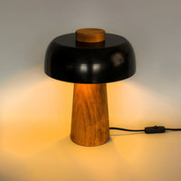 Tochi Mush Wood Black Table Lamp - Heka Lighting & Trading Limited
