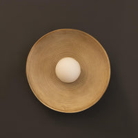 Flora Brown Ceramic Opal Glass Wall Sconce 26 Cm - Heka Lighting & Trading Limited