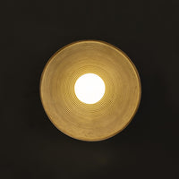 Flora Brown Ceramic Opal Glass Wall Sconce 26 Cm - Heka Lighting & Trading Limited