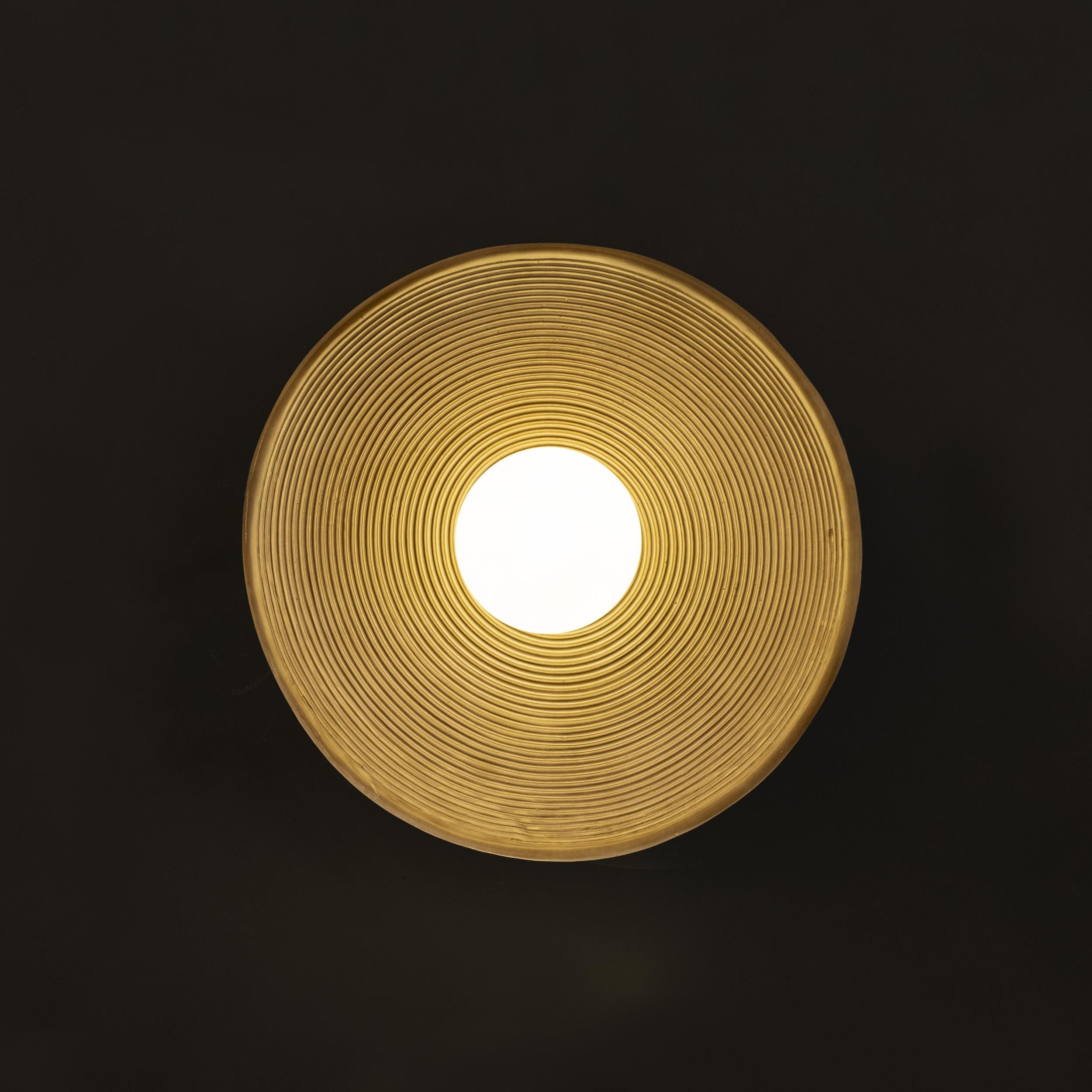 Flora Brown Ceramic Opal Glass Wall Sconce 26 Cm - Heka Lighting & Trading Limited