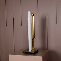 Gabon Marble Brushed Brass Table Lamp - Heka Lighting & Trading Limited