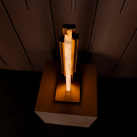 Gabon Marble Brushed Brass Table Lamp - Heka Lighting & Trading Limited