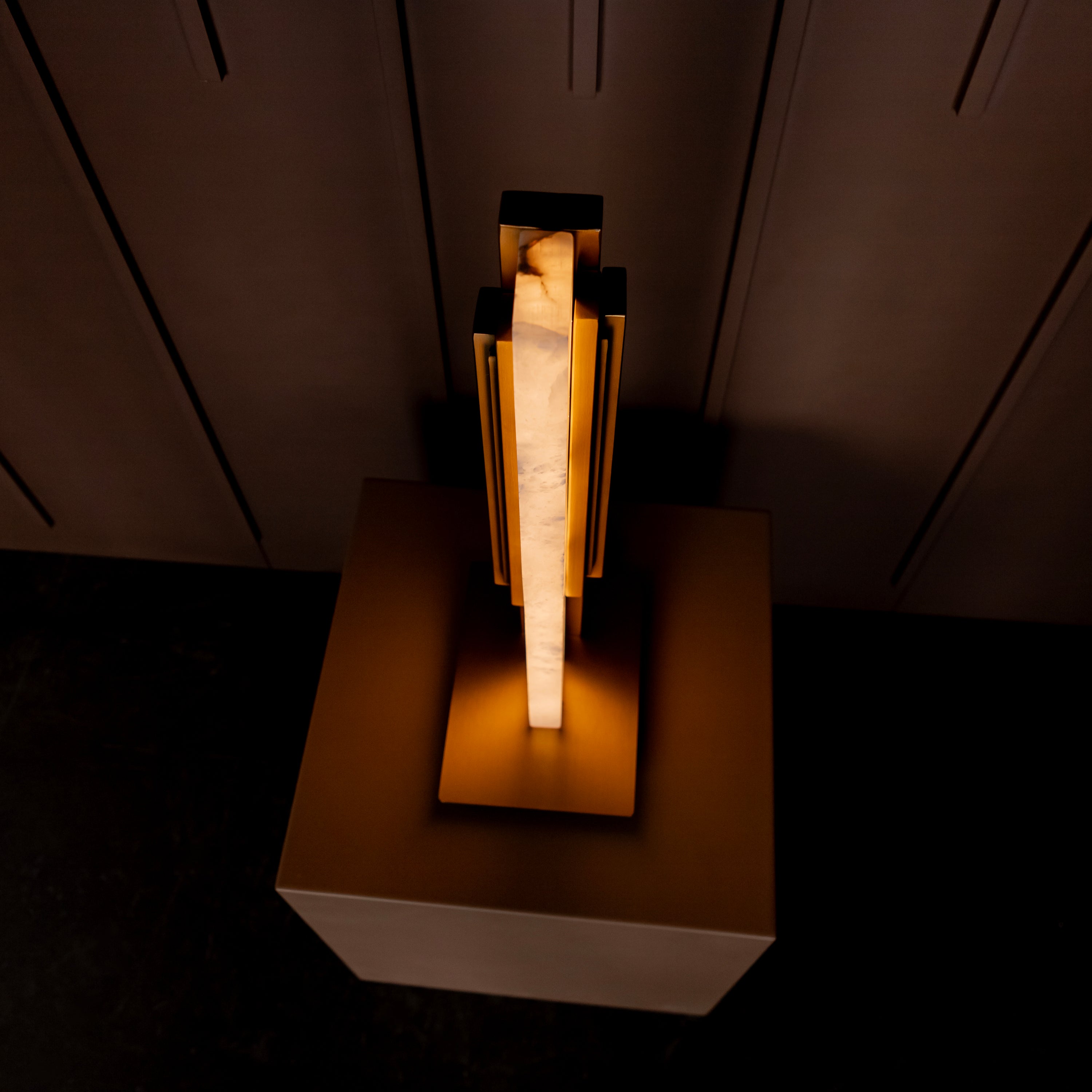 Gabon Marble Brushed Brass Table Lamp - Heka Lighting & Trading Limited