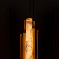 Gabon Marble Brushed Brass Table Lamp - Heka Lighting & Trading Limited