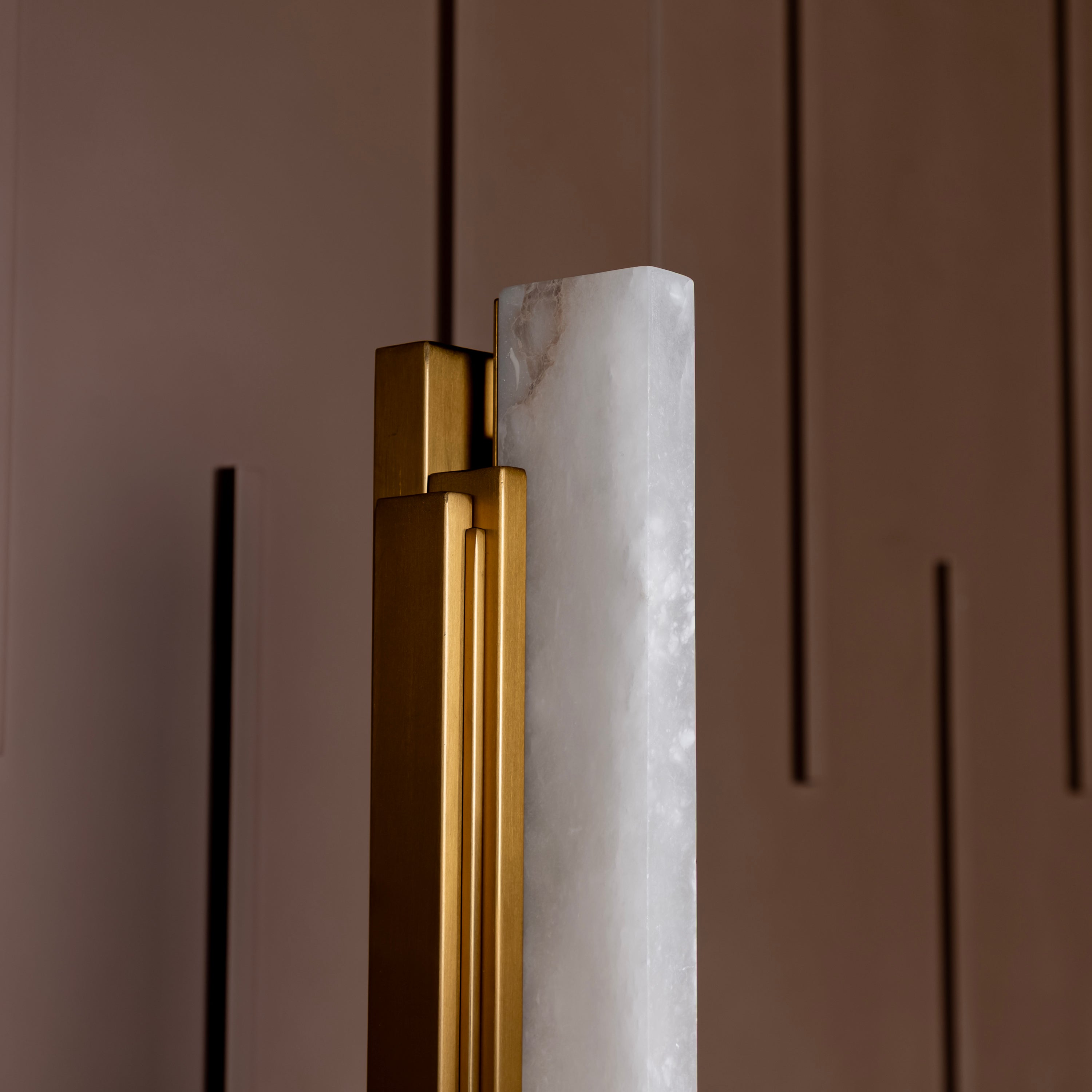 Gabon Marble Brushed Brass Table Lamp - Heka Lighting & Trading Limited