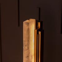 Gabon Marble Brushed Brass Table Lamp - Heka Lighting & Trading Limited