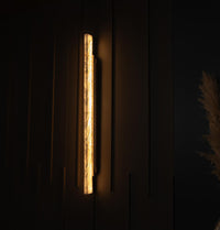 Gabon Marble Brushed Brass Wall Sconce 128 Cm - Heka Lighting & Trading Limited