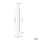 Gabon Marble Brushed Brass Wall Sconce 128 Cm - Heka Lighting & Trading Limited