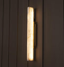 Gabon Marble Brushed Brass Wall Sconce 66 Cm - Heka Lighting & Trading Limited