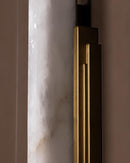 Gabon Marble Brushed Brass Wall Sconce 66 Cm - Heka Lighting & Trading Limited