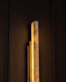 Gabon Marble Brushed Brass Wall Sconce 66 Cm - Heka Lighting & Trading Limited