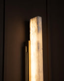 Gabon Marble Brushed Brass Wall Sconce 66 Cm - Heka Lighting & Trading Limited