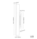 Gabon Marble Brushed Brass Wall Sconce 66 Cm - Heka Lighting & Trading Limited