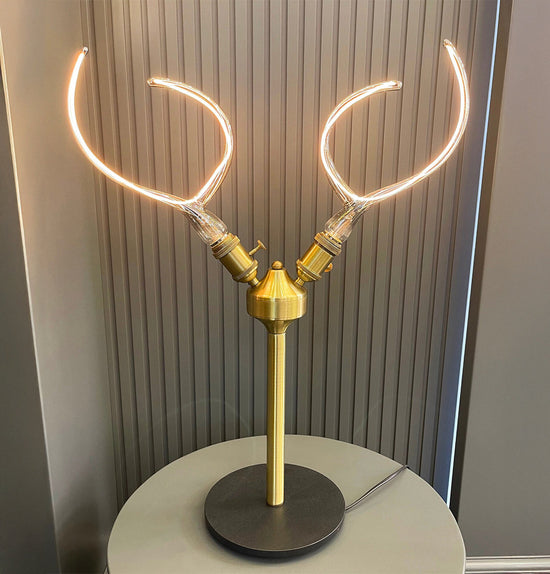 Galata 2-Piece Deer Antler Table Lamp
