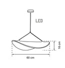Galaxy Soft Touch White Dalga Pendant Light Chandelier 60 Cm - Heka Lighting & Trading Limited