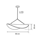 Galaxy Soft Touch White Dalga Pendant Light Chandelier 80 Cm - Heka Lighting & Trading Limited