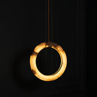 Gamba Antique White Marble Led Pendant Light Chandelier 30 Cm - Heka Lighting & Trading Limited