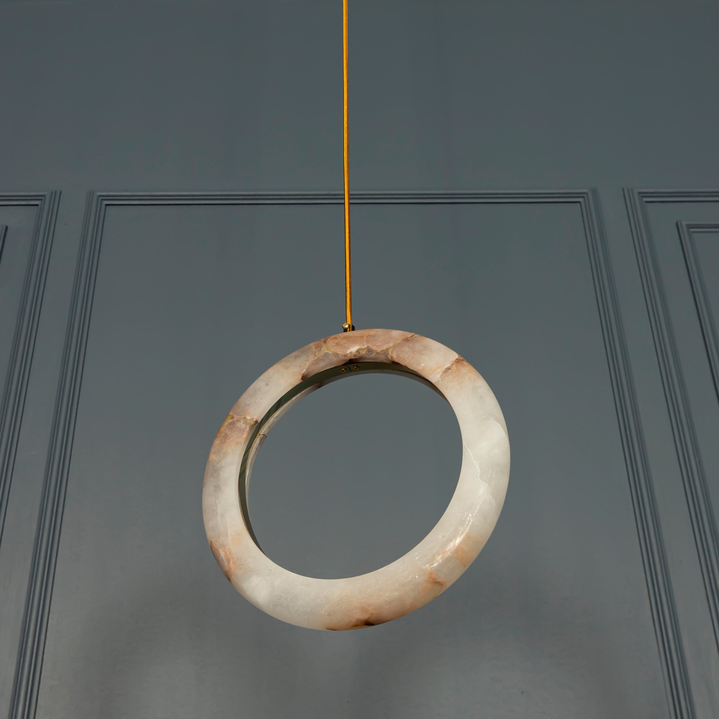 Gamba Antique White Marble Led Pendant Light Chandelier 30 Cm - Heka Lighting & Trading Limited
