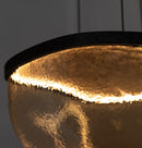 Gambia Honey Glass Black Pendant Light Chandelier 30 Cm - Heka Lighting & Trading Limited