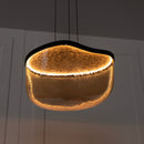 Gambia Honey Glass Black Pendant Light Chandelier 36 Cm - Heka Lighting & Trading Limited