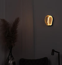 Gambia Honey Glass Black Wall Sconce 26 Cm - Heka Lighting & Trading Limited