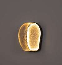 Gambia Honey Glass Black Wall Sconce 26 Cm - Heka Lighting & Trading Limited