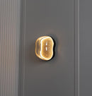 Gambia Honey Glass Black Wall Sconce 36 Cm - Heka Lighting & Trading Limited