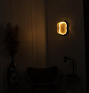 Gambia Honey Glass Black Wall Sconce 36 Cm - Heka Lighting & Trading Limited