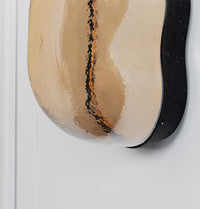 Gambia Honey Glass Black Wall Sconce 36 Cm - Heka Lighting & Trading Limited