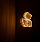 Gambia Three Honey Glass Black Wall Sconce 55 Cm - Heka Lighting & Trading Limited