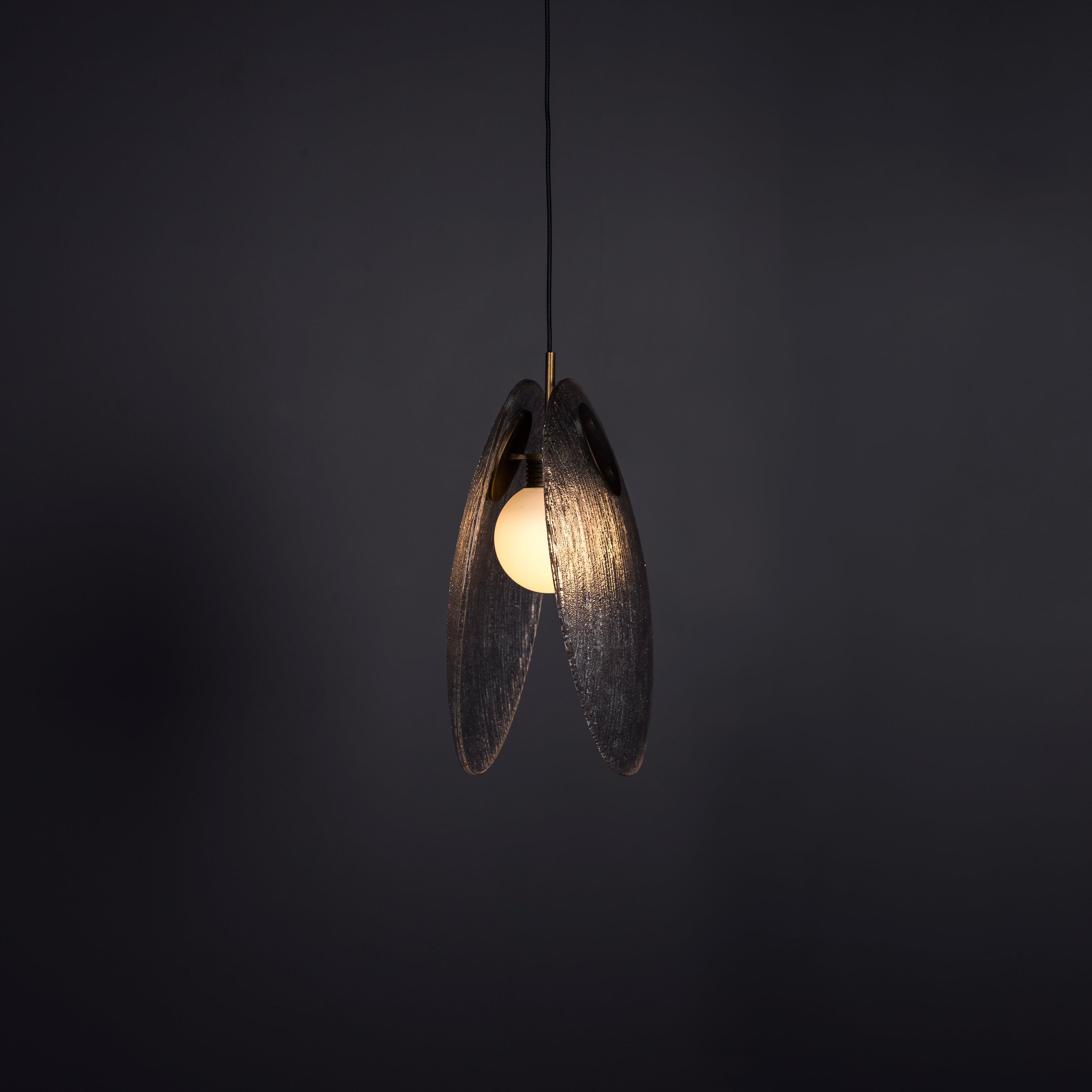 Gana Two White Frosted Glass Antique Pendant Light 22 Cm