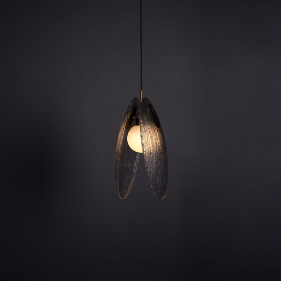 Gana Two White Frosted Glass Antique Pendant Light 22 Cm