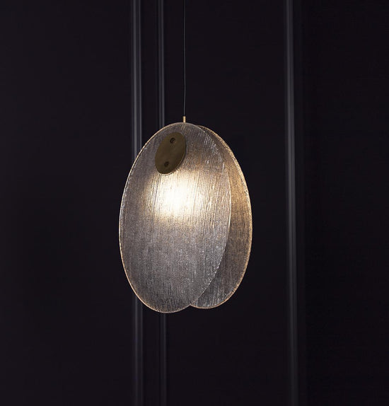 Gana Two White Frosted Glass Antique Pendant Light 32 Cm