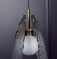 Gana Two White Frosted Glass Antique Pendant Light 32 Cm - Heka Lighting & Trading Limited