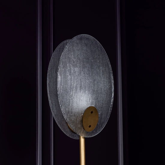 Gana Two White Frosted Glass Brushed Brass Floor Lamp