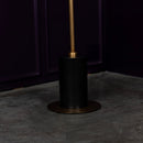 Gana Two White Frosted Glass Brushed Brass Floor Lamp - Heka Lighting & Trading Limited
