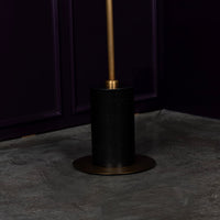 Gana Two White Frosted Glass Brushed Brass Floor Lamp - Heka Lighting & Trading Limited