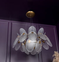 Gana White Frosted Glass Antique Chandelier 70 Cm - Heka Lighting & Trading Limited