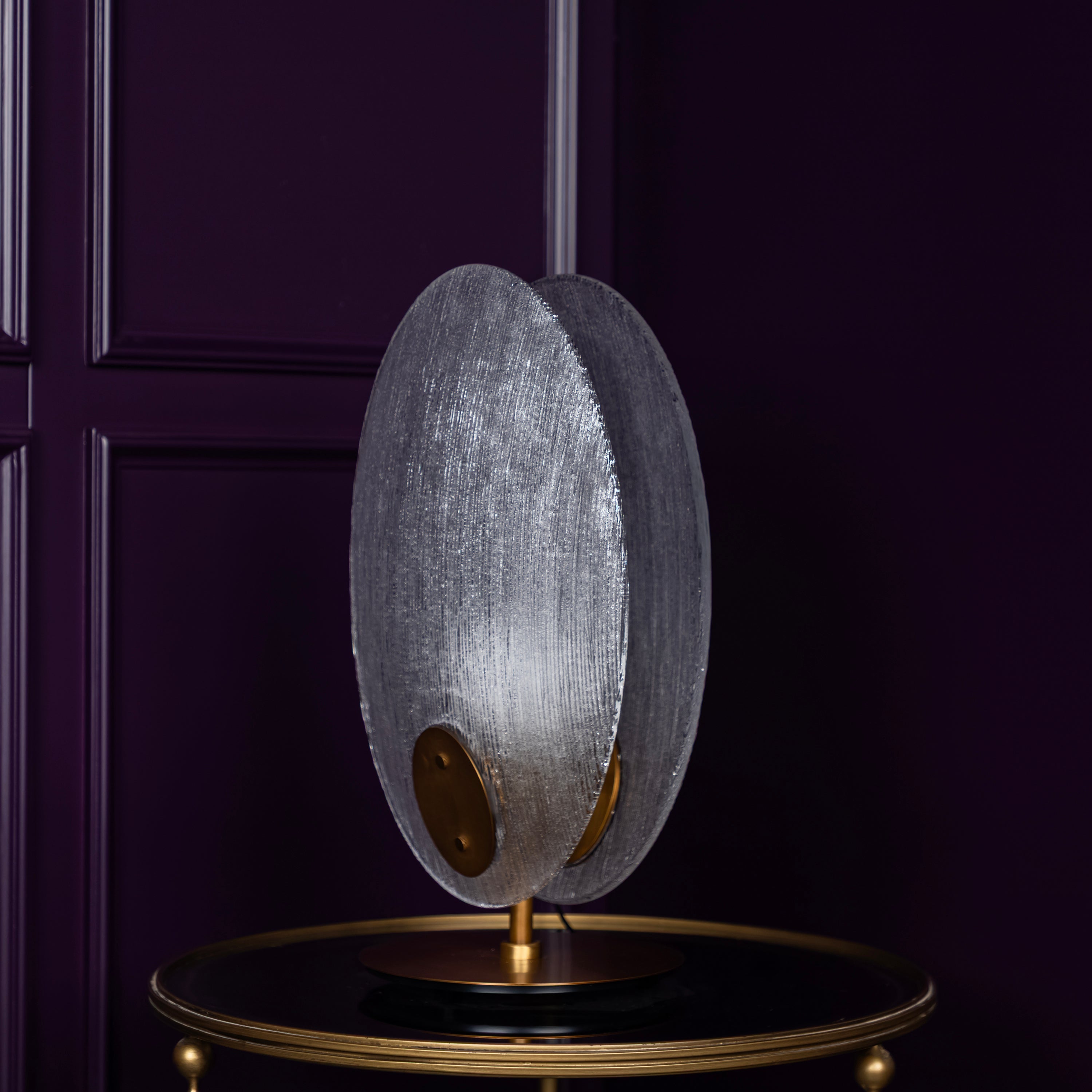 Gana White Frosted Glass Brushed Brass Table Lamp - Heka Lighting & Trading Limited