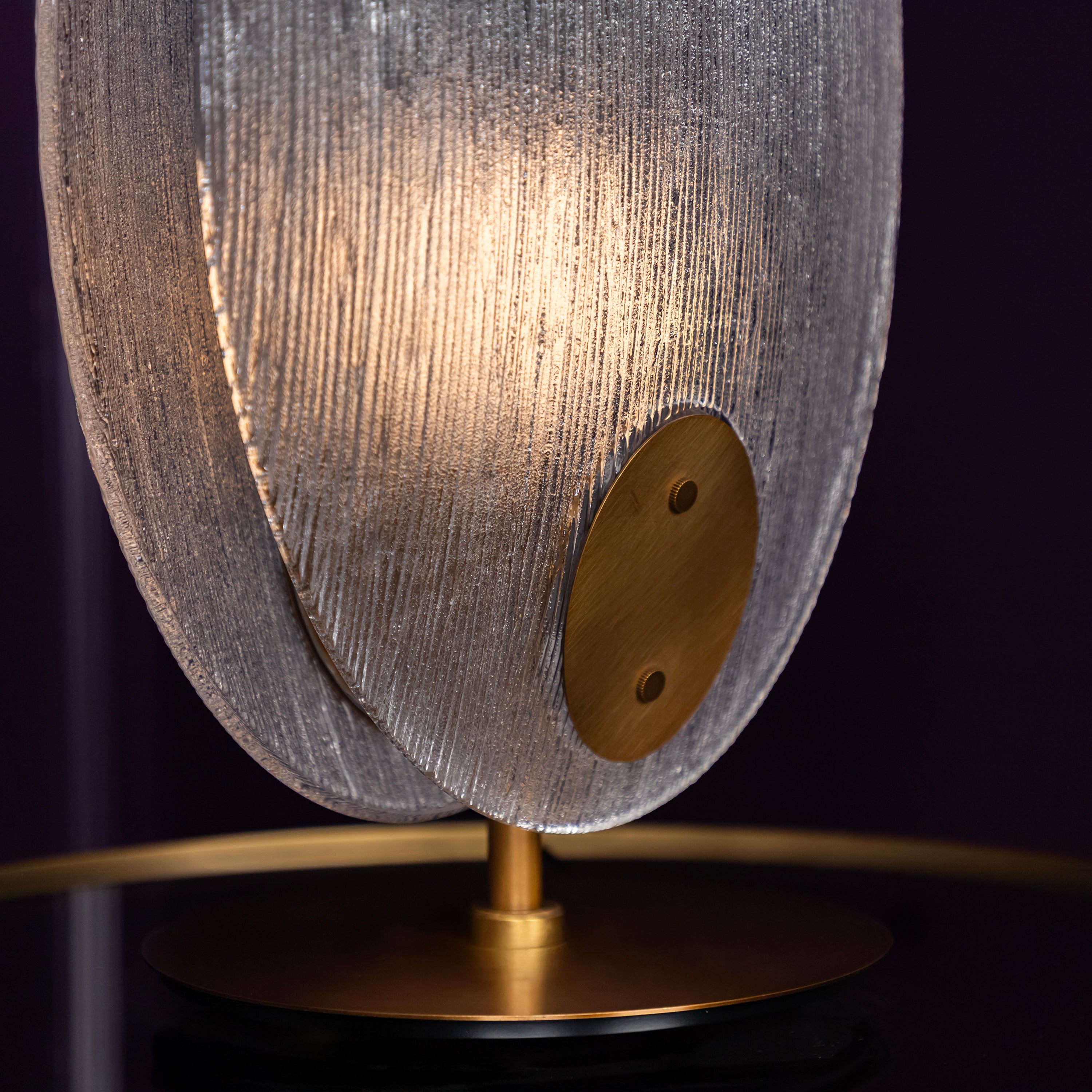 Gana White Frosted Glass Brushed Brass Table Lamp - Heka Lighting & Trading Limited