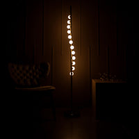 Gine Marble Bulk Brushed Brass Floor Lamp - Heka Lighting & Trading Limited