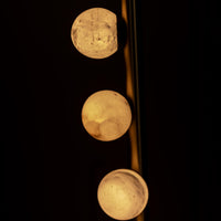 Gine Marble Bulk Brushed Brass Floor Lamp - Heka Lighting & Trading Limited