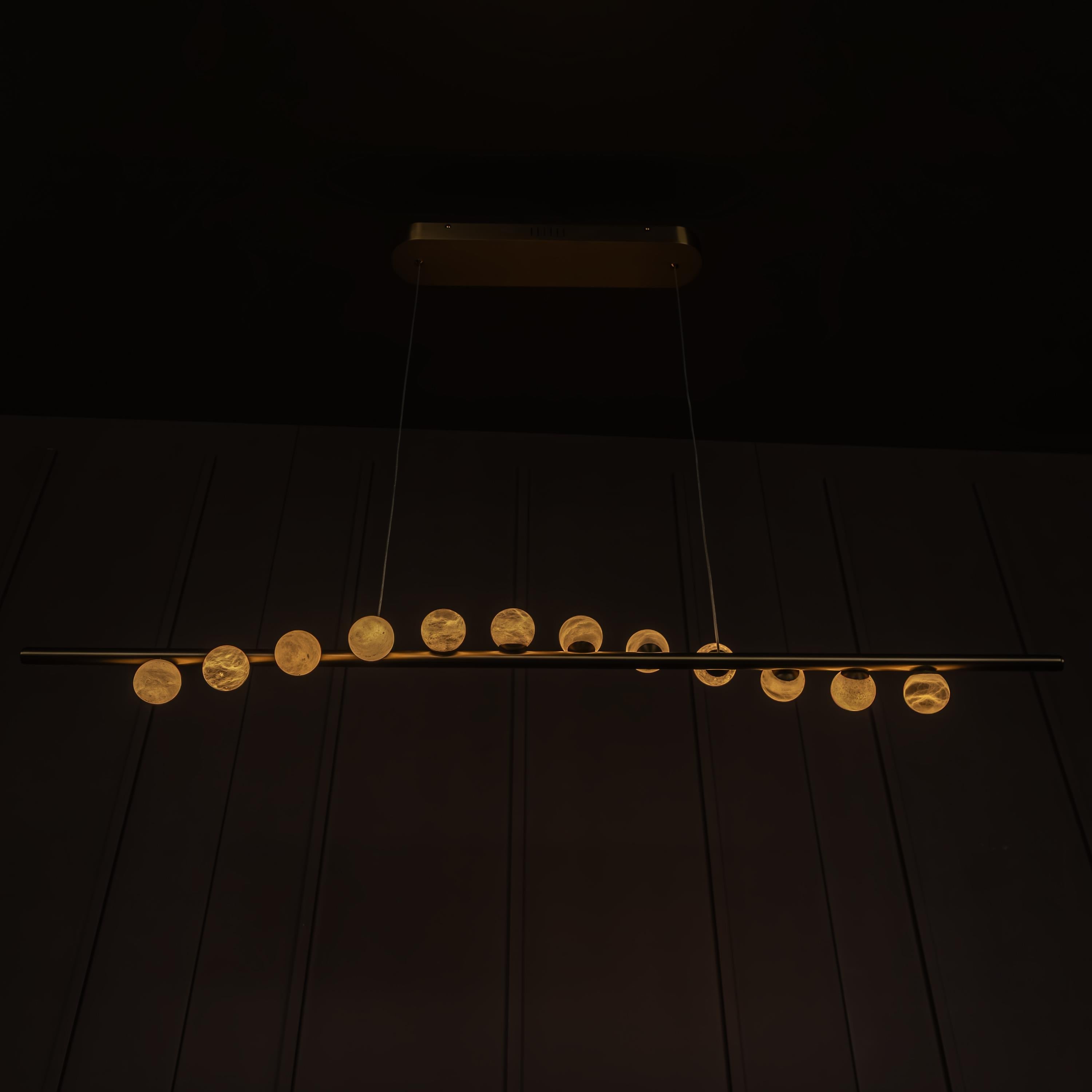 Gine Marble Bulk Dining Table Chandelier 120 Cm - Heka Lighting & Trading Limited