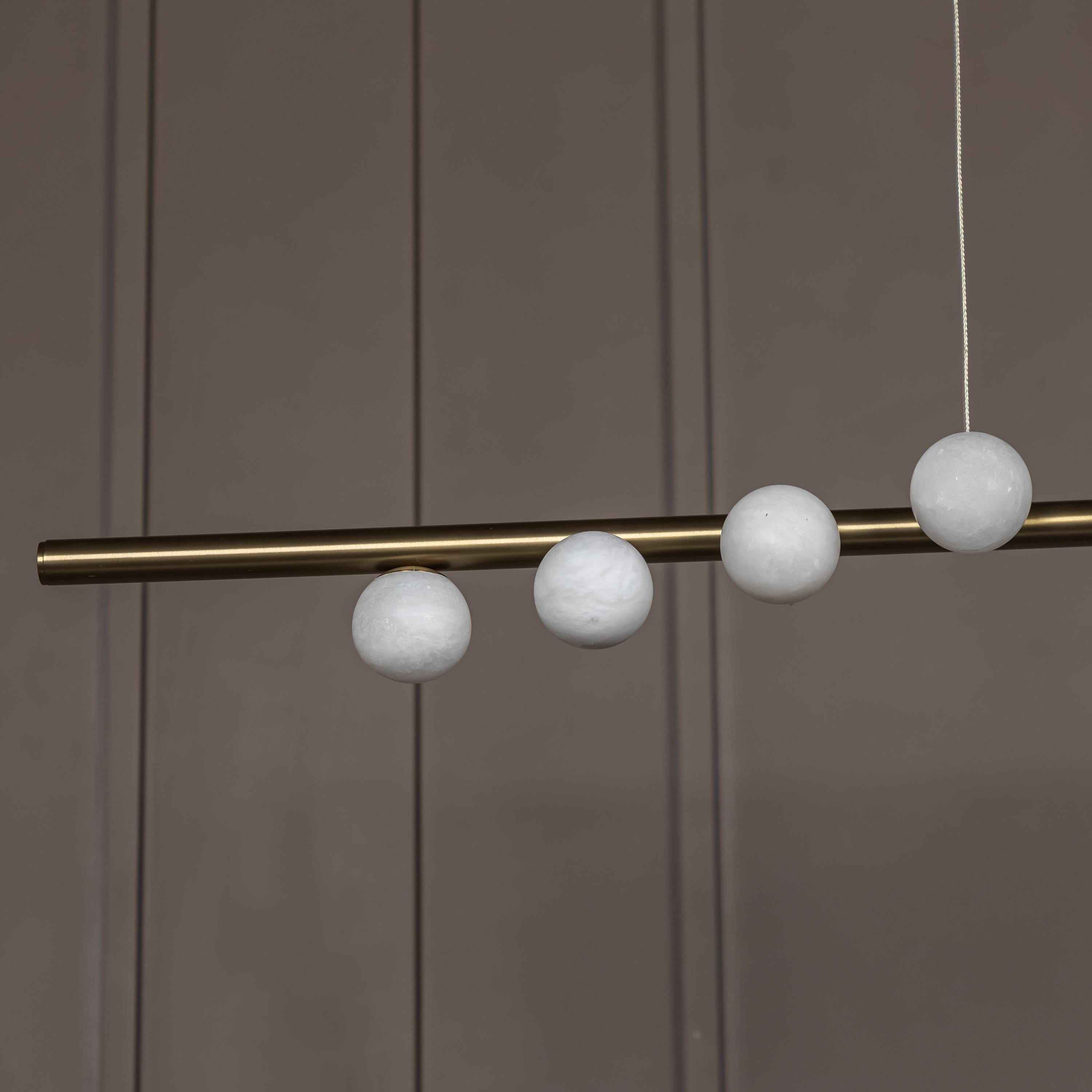 Gine Marble Bulk Dining Table Chandelier 120 Cm - Heka Lighting & Trading Limited