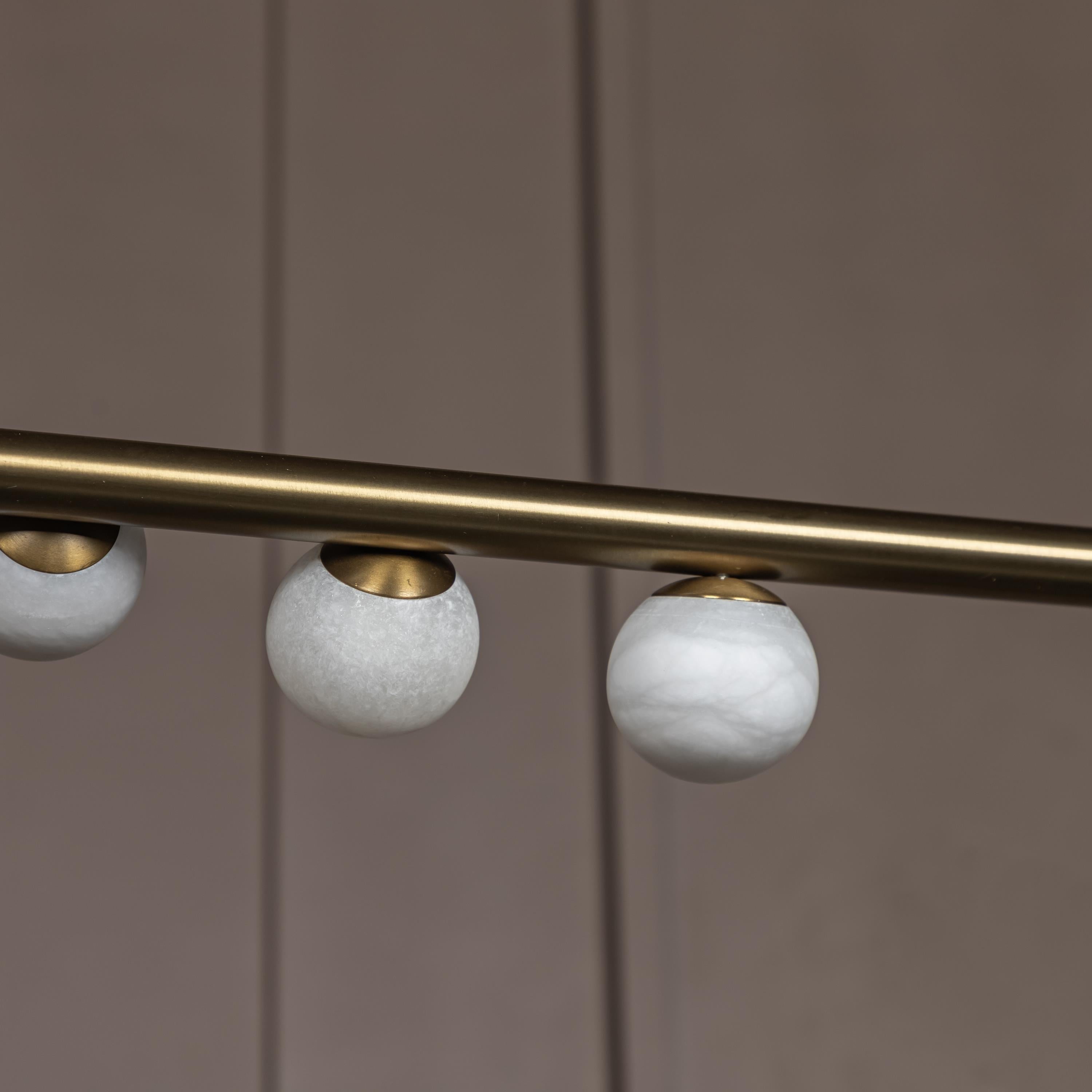 Gine Marble Bulk Dining Table Chandelier 120 Cm - Heka Lighting & Trading Limited