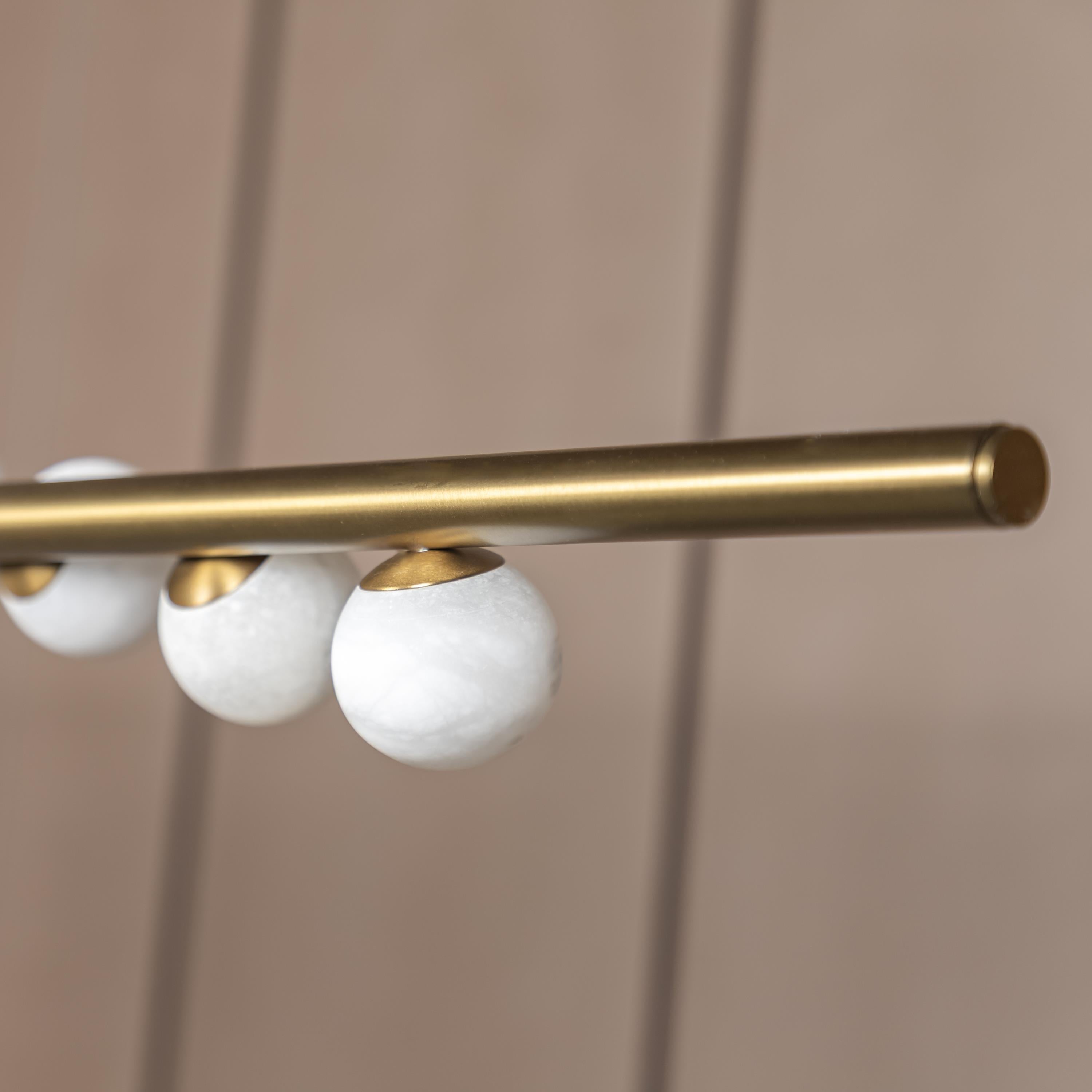 Gine Marble Bulk Dining Table Chandelier 120 Cm - Heka Lighting & Trading Limited