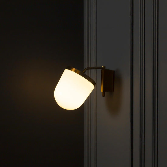 Gize Soft Brushed Brass Glass Wall Sconce