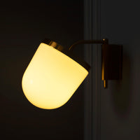 Gize Soft Brushed Brass Glass Wall Sconce - Heka Lighting & Trading Limited